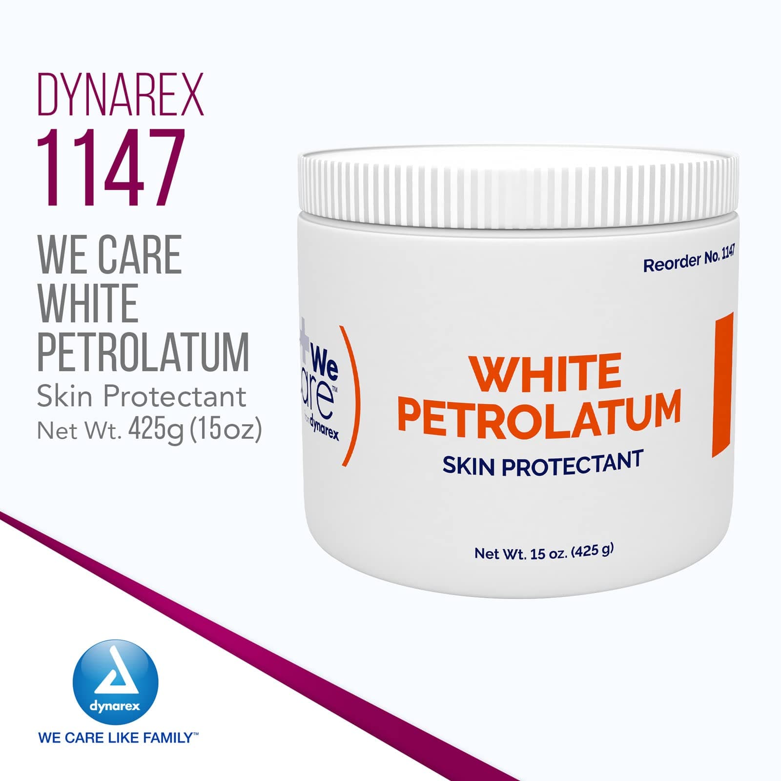 Dynarex White Petrolatum, 15Oz Jar (Jar of 1 Each)