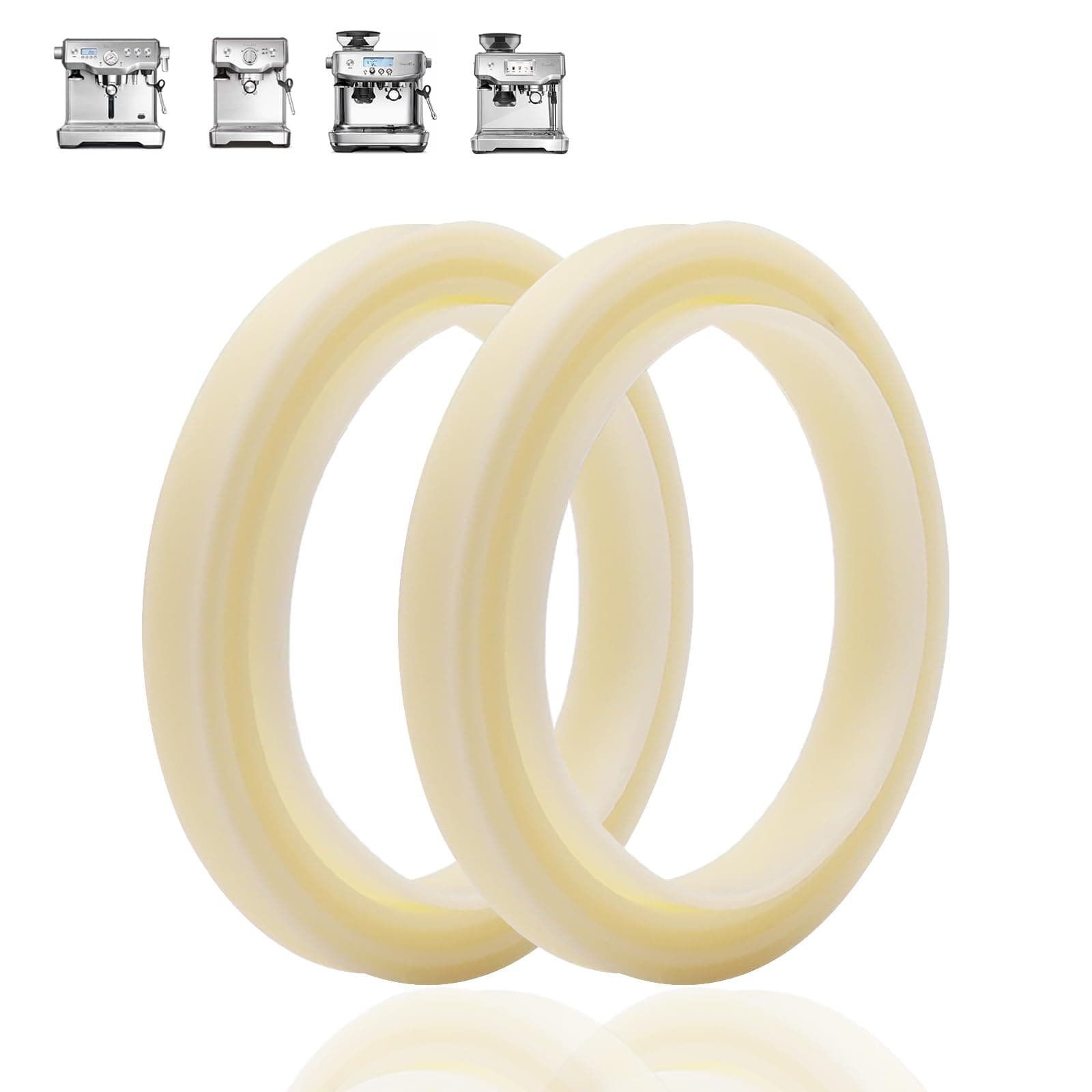 2PCS 54mm Silicone Steam Ring for Breville Espresso Machine Accessories BES870xl/878/860/880/810/840/450/500 Espresso Accessories Grouphead Gasket Replacement Part