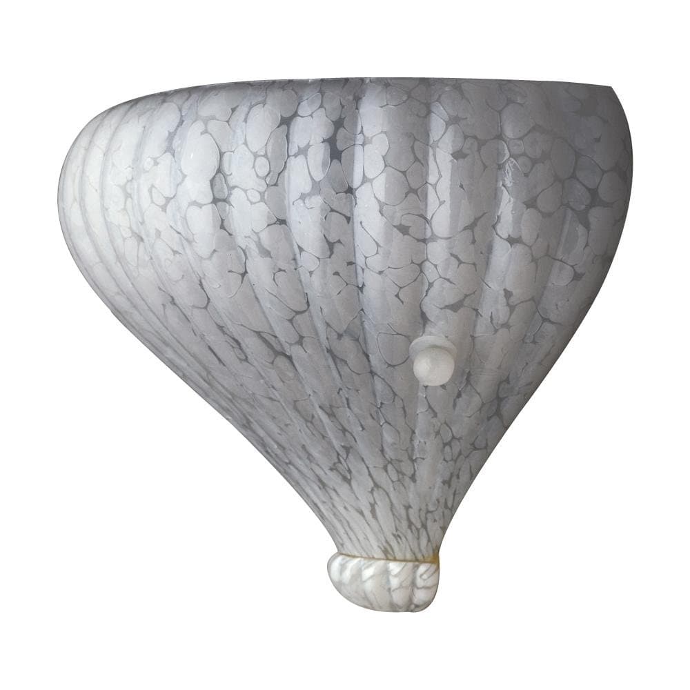 PLC Lighting 2010 WH 2-Light Wall Sconce Capricio Italian Collection, White Handblown Glass