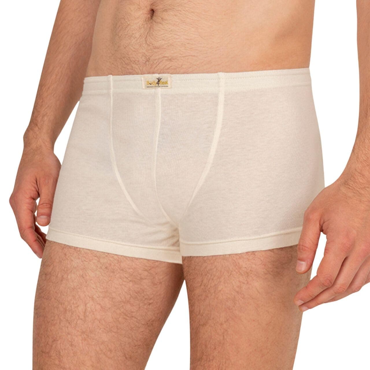 100% Pure Organic Cotton Mens Boxers Briefs Shorts Underwear White Sustainable Clothing