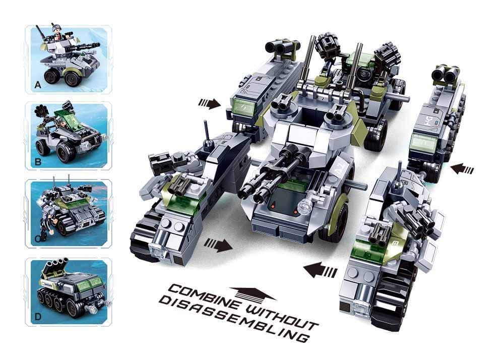 Sluban M38-B0793 Space War-4 into1 (8 One Display Box, 2 Pieces Per Item)