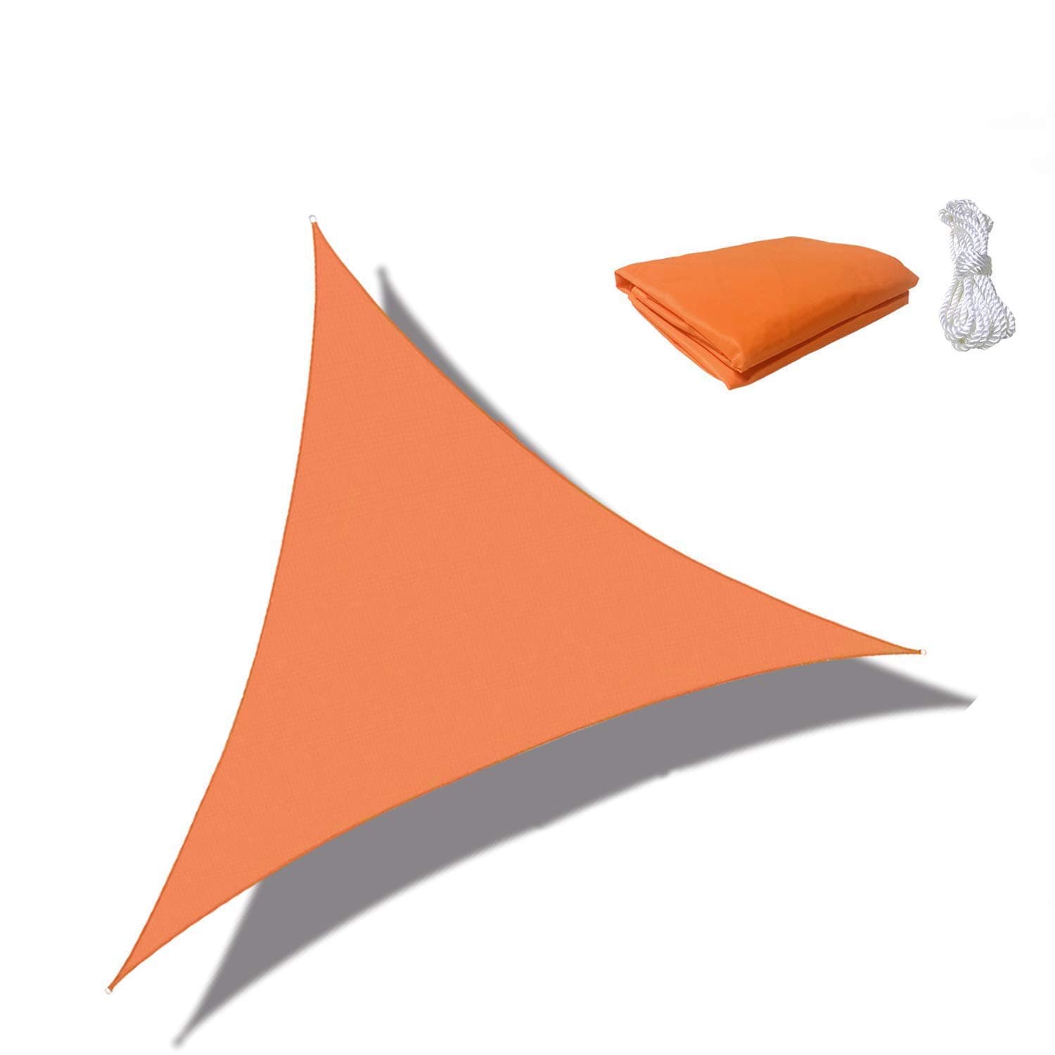 Sunnykud12'x12'x12' Sun Shade Sail Waterproof Orange Triangle Canopy Awning Perfect for Outdoor Garden Patio Backyard Activities