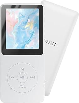 2025 Model, Ultra Lightweight 0.9 oz (26 g) MP3 Player, 32 GB, Expandable Up to 128 GB, Large 2.4 inch Screen, HIFI Sound Quality, Speaker Included, Easy to Operate, Lock Button, Prevents Malfunction