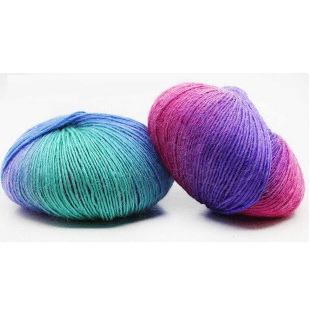 Roblue Ball of Rainbow Wool Multicoloured Acrylic 100% for Knitting 2 Pieces