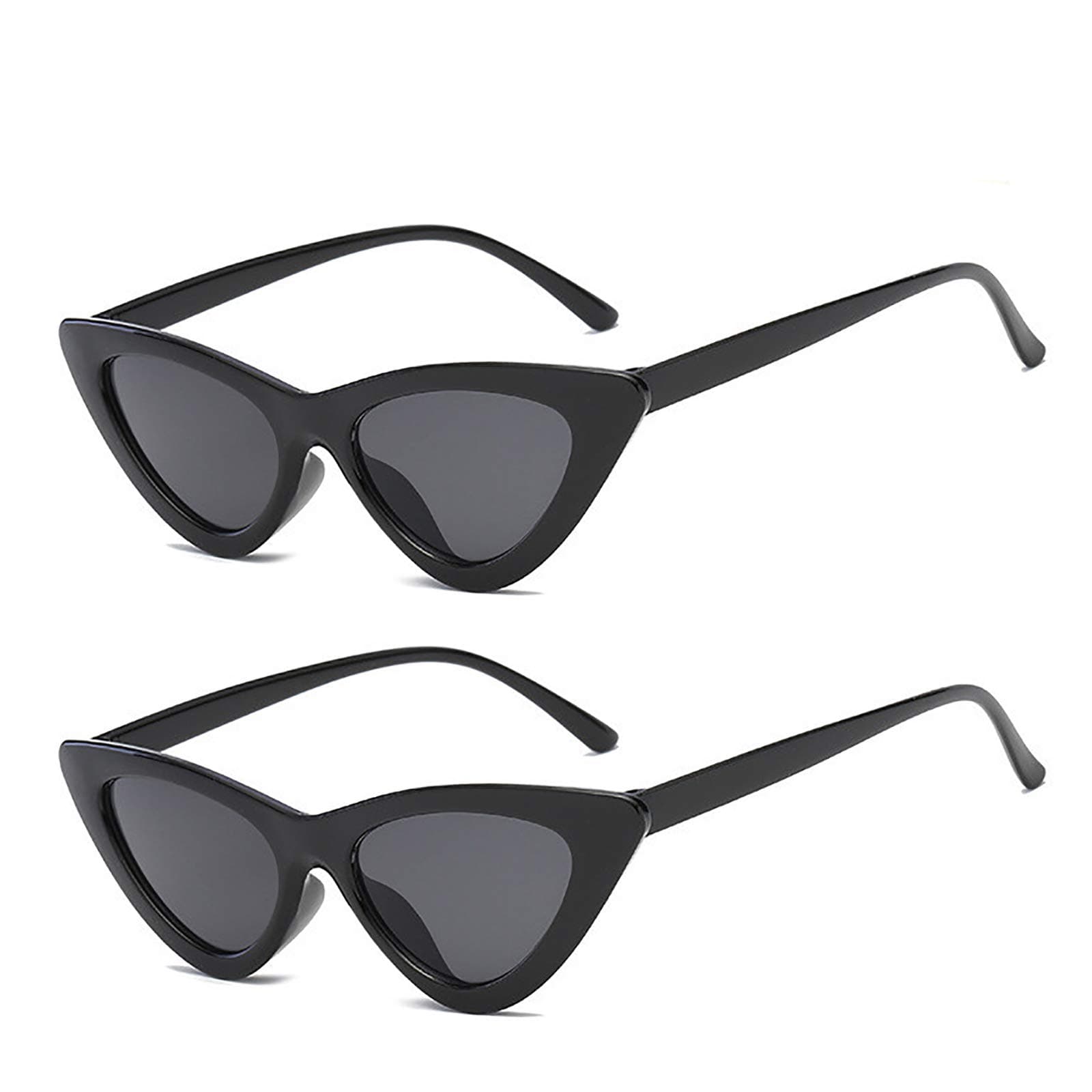 YOSHYARetro Vintage Narrow Cat Eye Sunglasses for Women Clout Goggles Plastic Frame