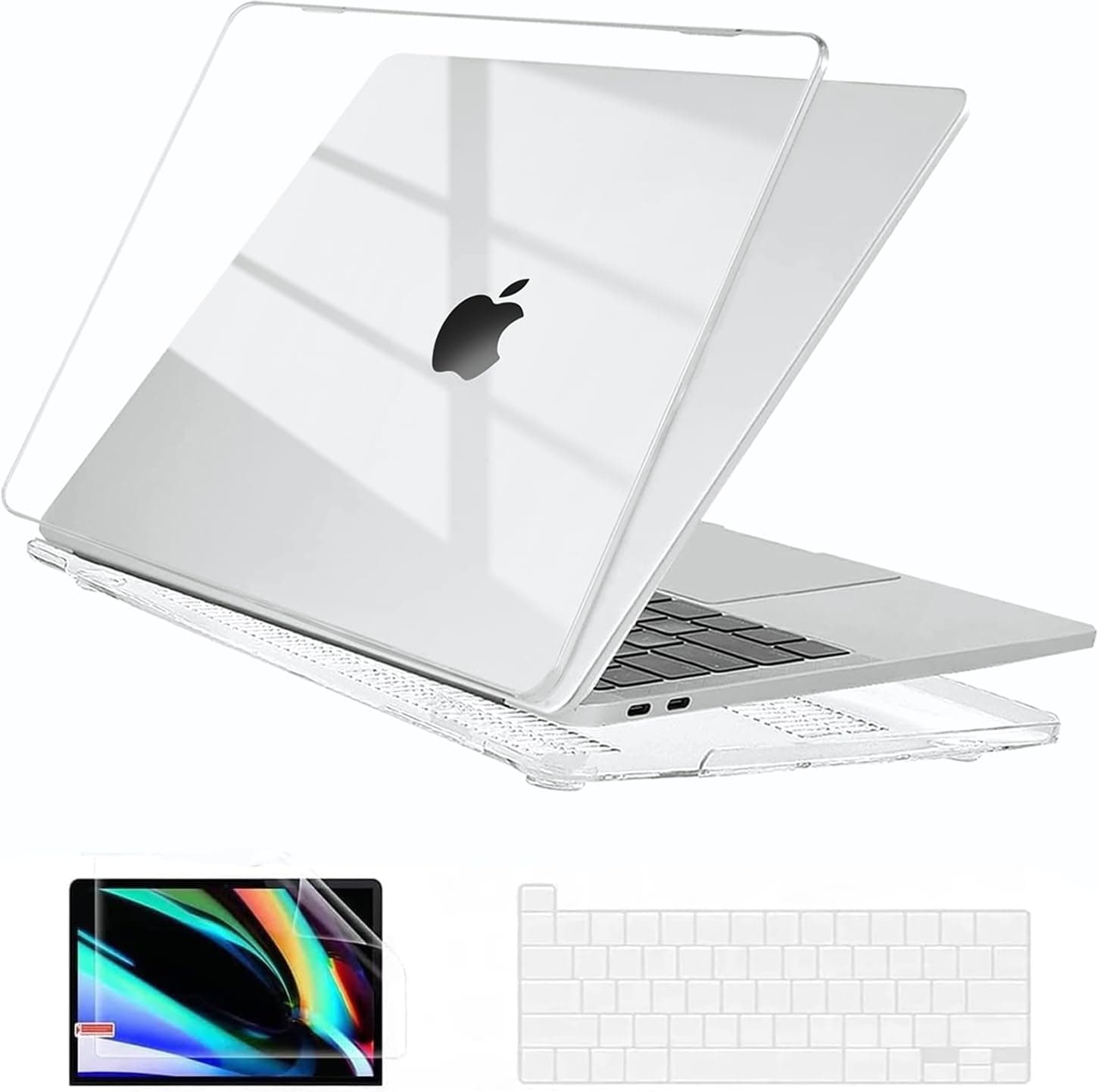 Case Compatible with MacBook Pro 13 inch M2 2024 2023 2022-2016 Release M1 A2338 A2289 A2251 A2159 A1989 A1706 A1708 Protective Hard Case with Keyboard Cover, Screen Protector, Crystal Clear