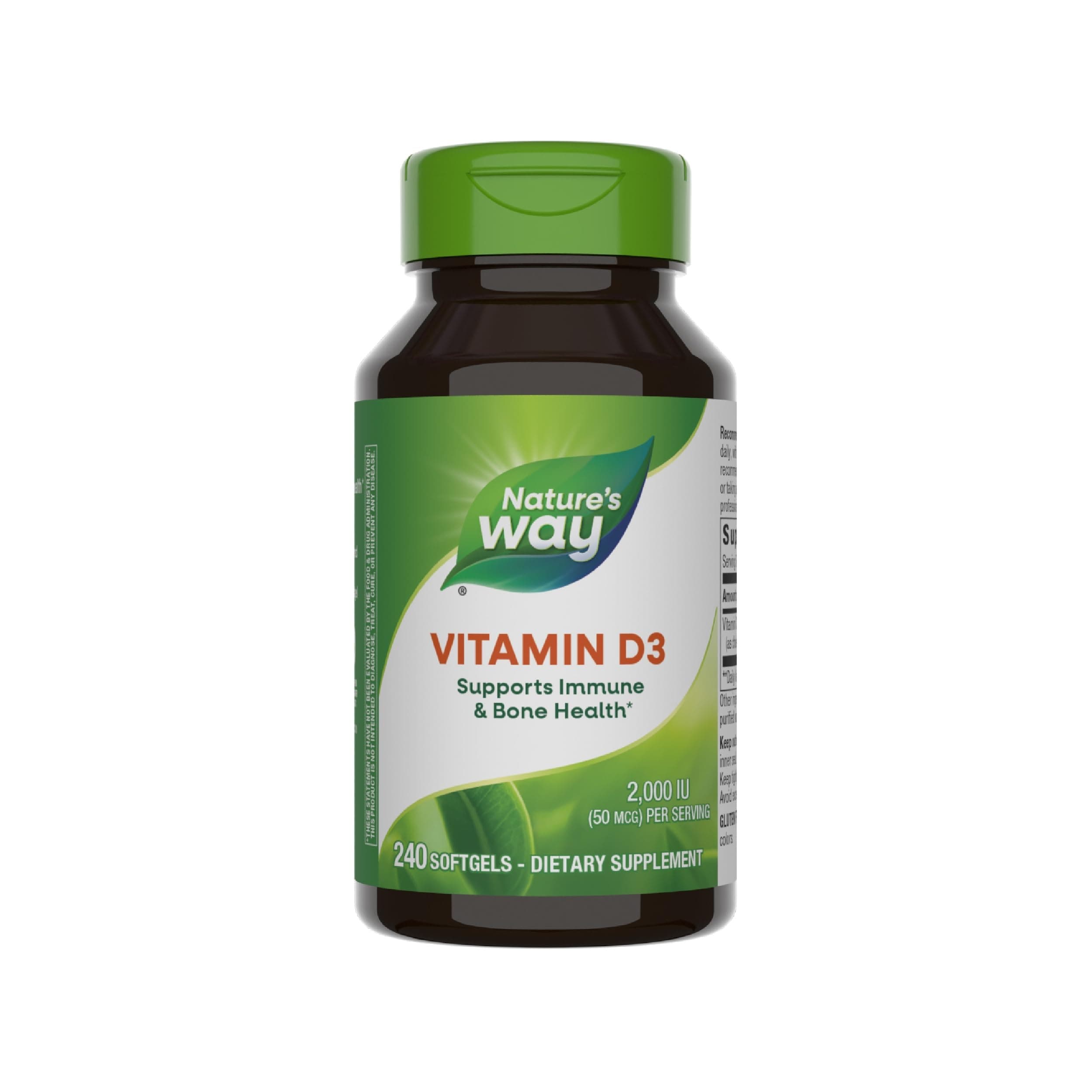 Nature’s Way Vitamin D3 High Strength 50µg – 240 softgels