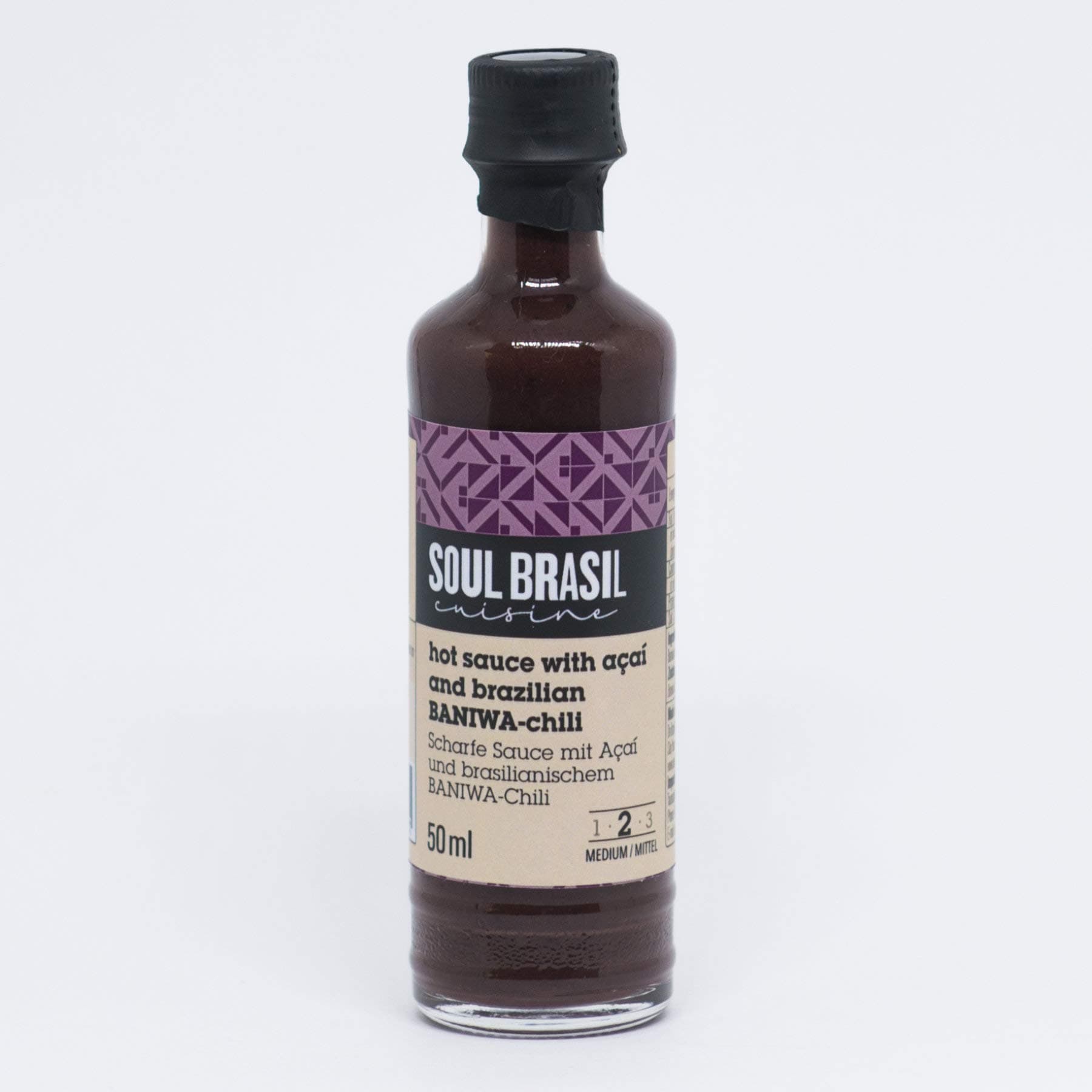 Soul Brasil Cuisine | Jiquitaia Chili Pepper and Açaí Hot Sauce | 50ml Chili Sauce | Exotic Mix of Chili and Fruit