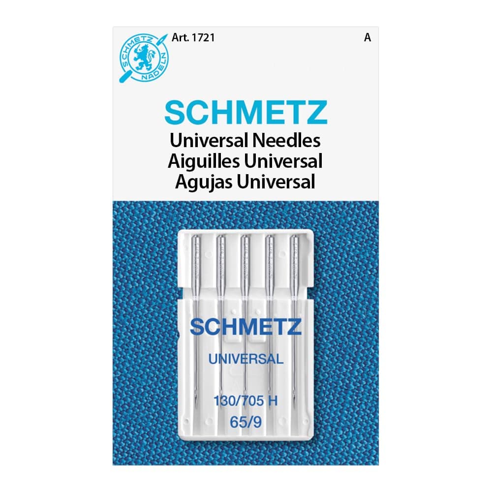 SCHMETZUniversal Sewing Machine Needles - Size 65/9, 5-Needle Cards, Pack of 1