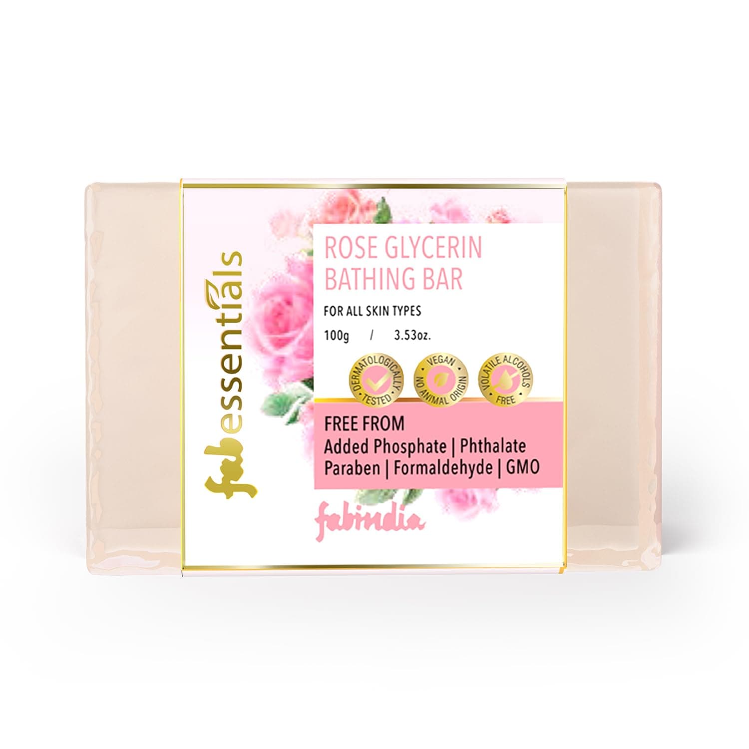 Wild Rose Glycerin Bathing Bar 100g| Moisturizing & Cleansing Soap for Clear, Smooth Skin | Natural & Dermatologist Approved | For All Skin Types