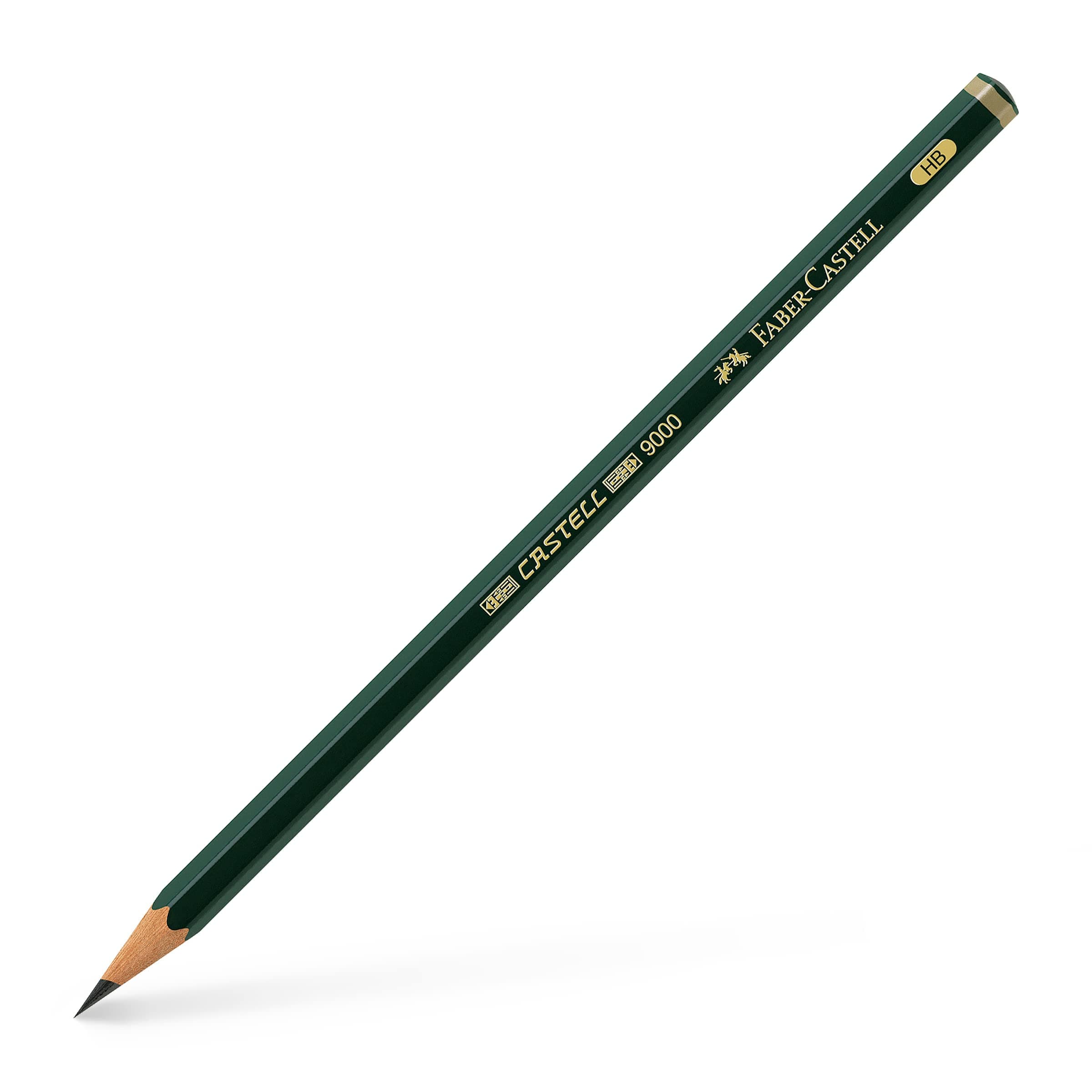CASTELL 9000 - wooden pencils (HB, Black, Triangular)