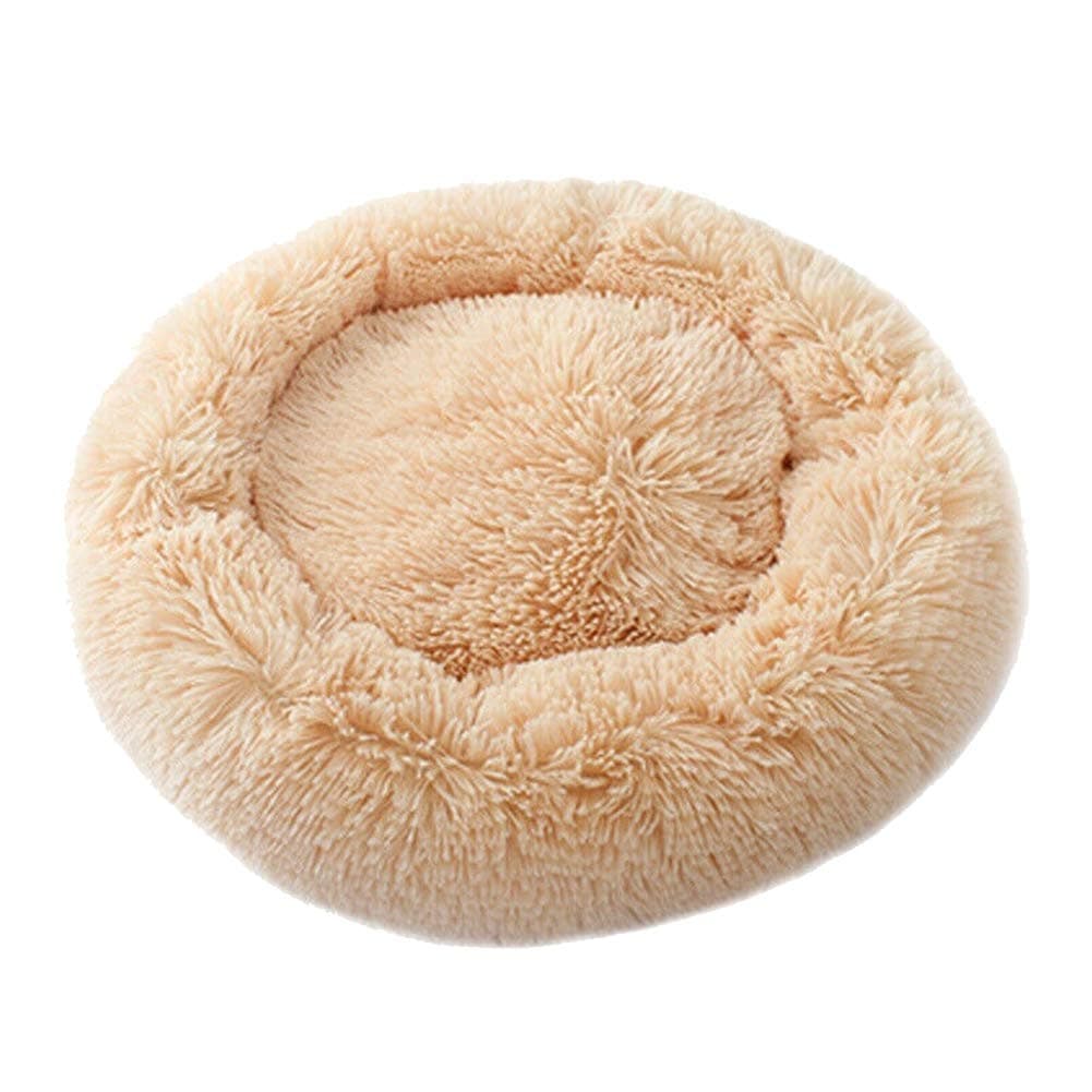 yangGradel Pet Bed, Pet Dog Cat Calming Bed Round Nest Warm Soft Plush Comfortable for Sleeping Winter