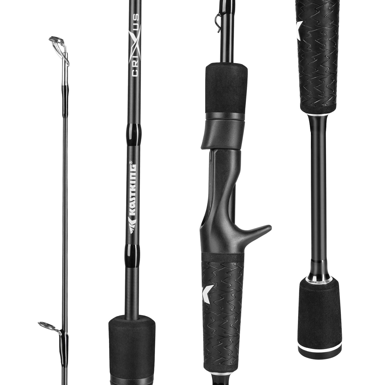 KastKing Crixus Fishing Rods,IM6 Graphite Spinning Rod & Casting Rod W/Zirconium Oxide Ring Stainless Steel Guides, SuperPolymer Handle