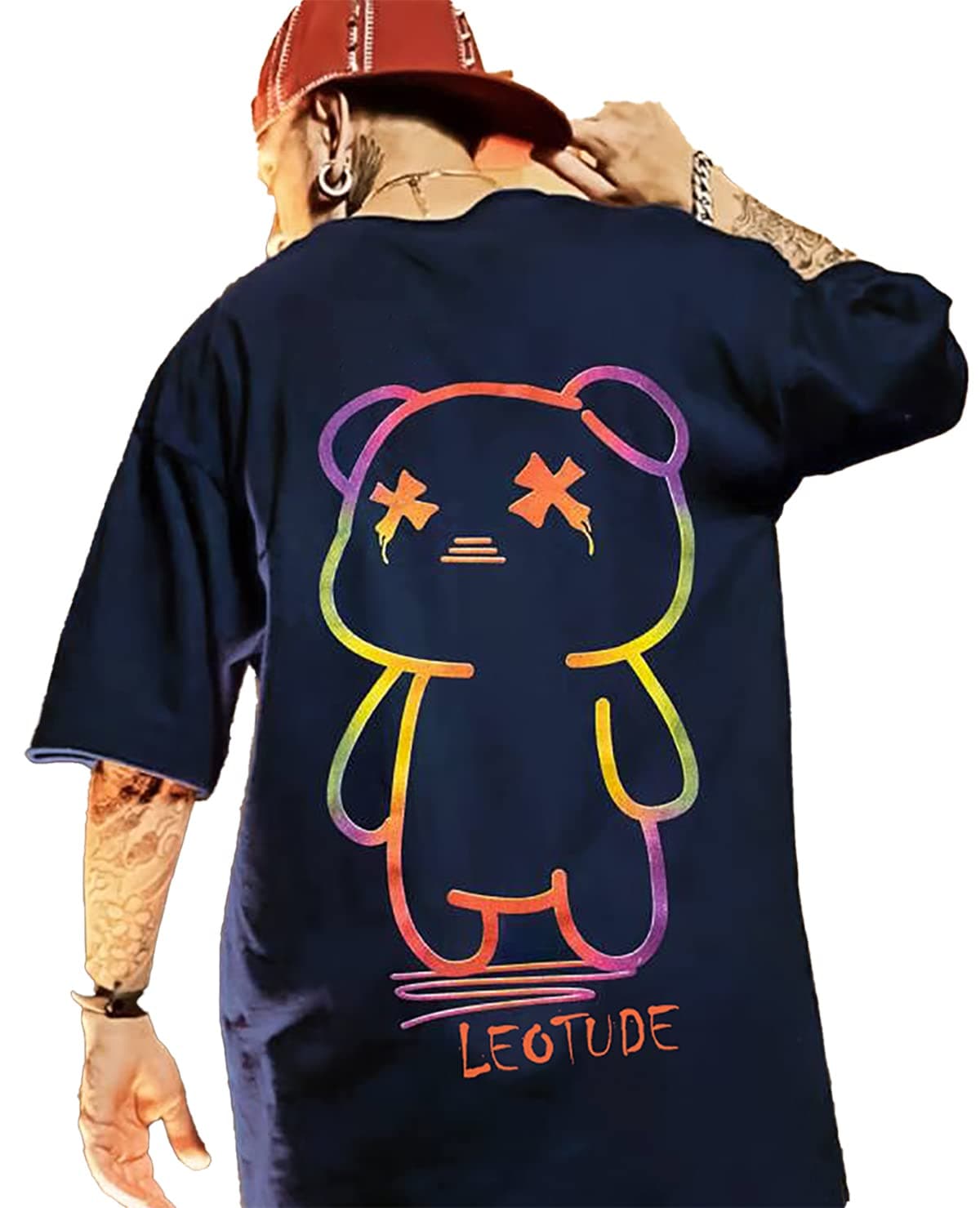 Leotude Men's Oversize Round Neck T-Shirt