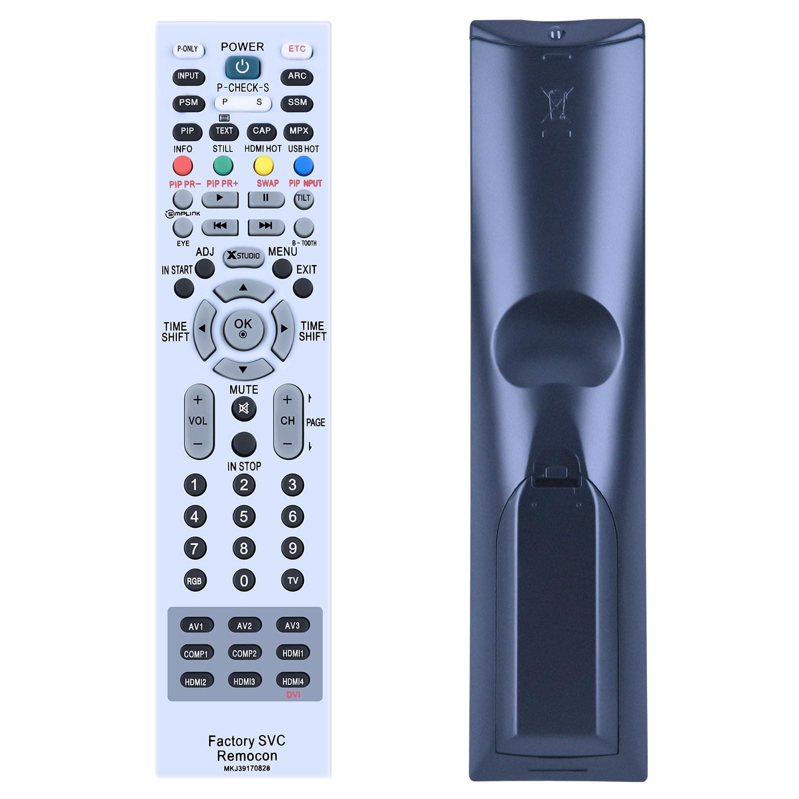 TCNOUMT New Replacement Remote Control for LG LCD LED TV DU-27FB32C DU27FB32C 24LV570M 24LV570M-UA 28LV570M 28LV570M-UA 32LV570M-UC 43LV570M, For Factory SVC Remocon MKJ391708 28 remote control