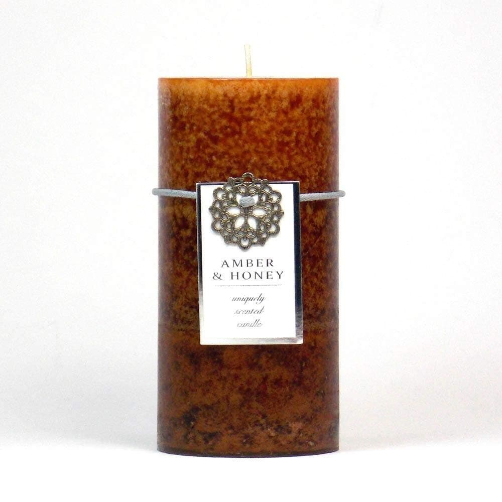 Sunshine Megastore Amber & Honey Pillar Candle 3X6