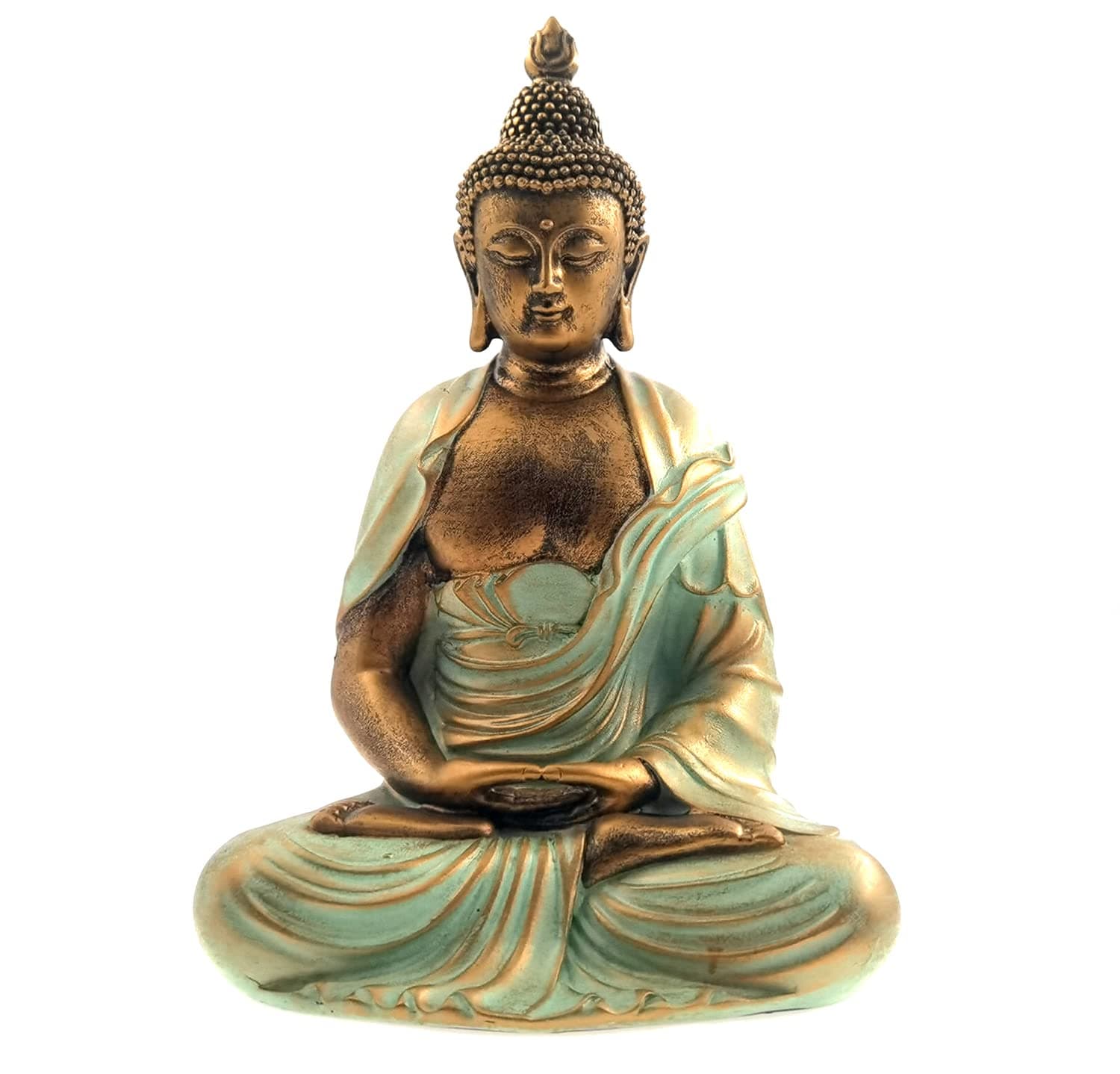 Buddha Statue Buda Gold 7.5" Buddha Statues for Home Decor,Meditation Buddah Statute Decor,Buddah Statute Zen Decoration