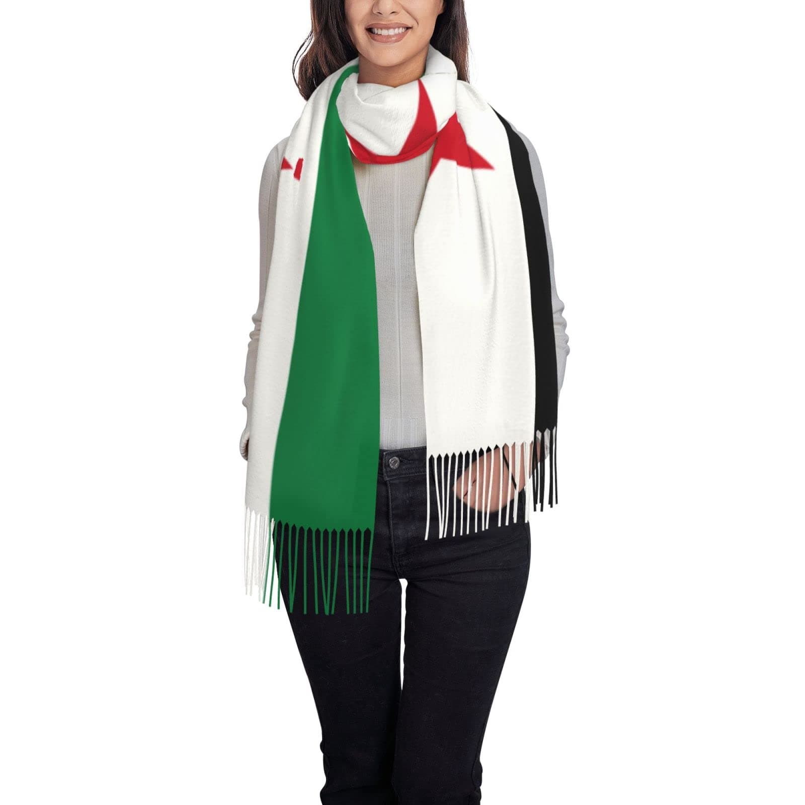 TZT Lebanese flag map Scarf For Women and Men Winter Warm Scarves Large Shawl Wrap Shawl Gifts