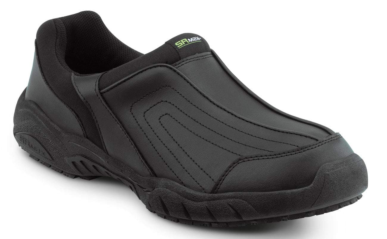 SR MaxCharlotte, Men's, Black, Athletic Slip On Style Slip Resistant Soft Toe Work Shoe