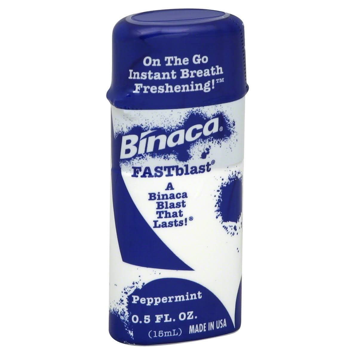 Binaca Fast Blast Breath Spray PepperMint 0.50 oz (Pack of 3)