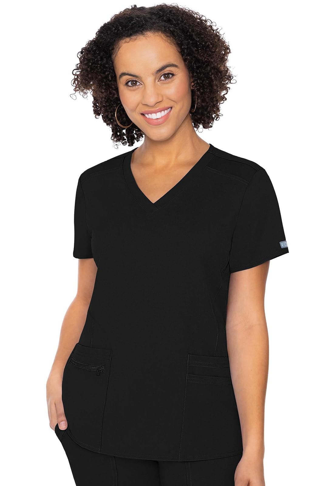 Scrub Top for Women, V-Neck with 4 Pocket, Ultra Soft, 2-Way Stretch and Wrinkle-Free Fabric - MC7468