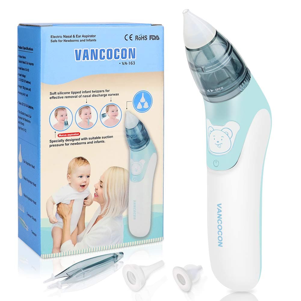 Baby Nasal Aspirator,DIAOCARE Electric Nasal Aspirator,Cleanable and Reusable,Safe and Hygienic,Quickly Remove Your Baby's Nasal Mucus,Nose Cleaner for Newborns and Toddlers with Carrying Case (Blue)