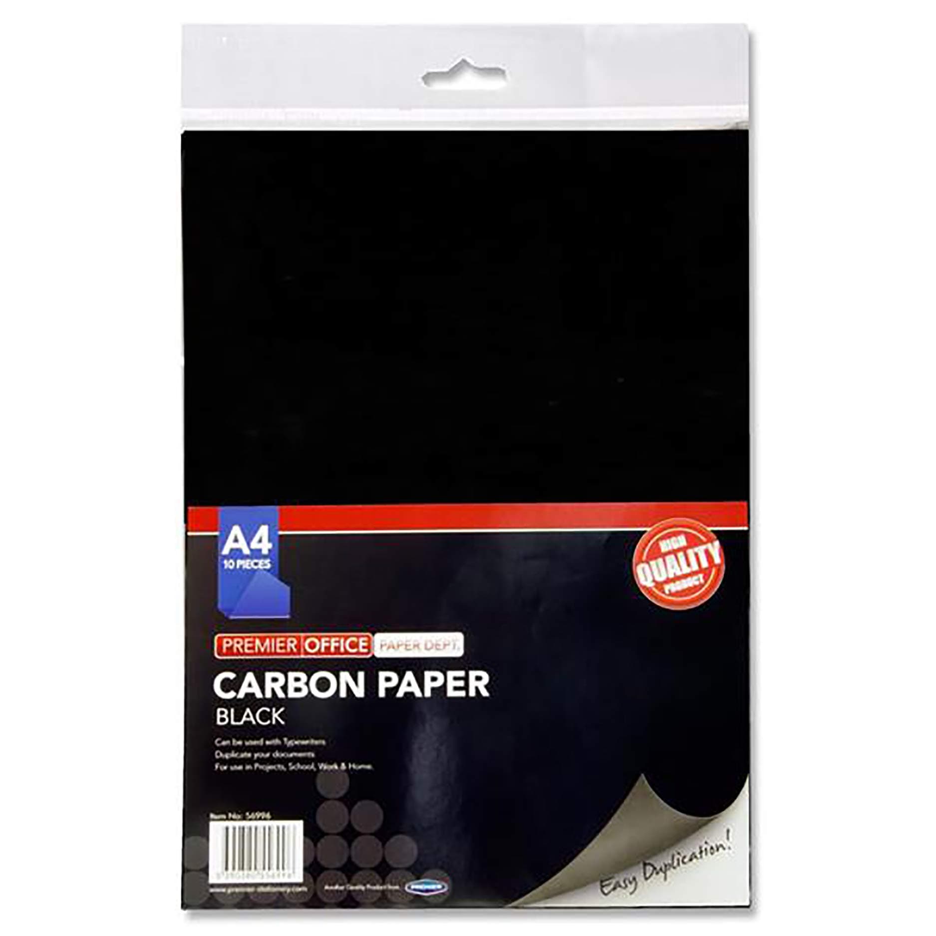 H2756996 A4 Carbon Paper - Black (Pack of 10 Sheets)