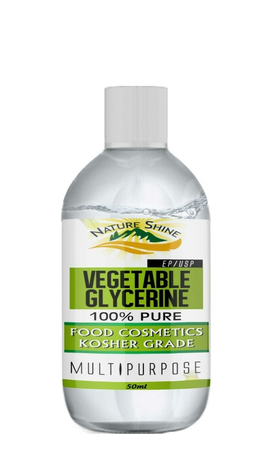Nature ShineVegetable Glycerine PG/VG Base Mix | 100% Pure Multipupose Glycerin 50ml