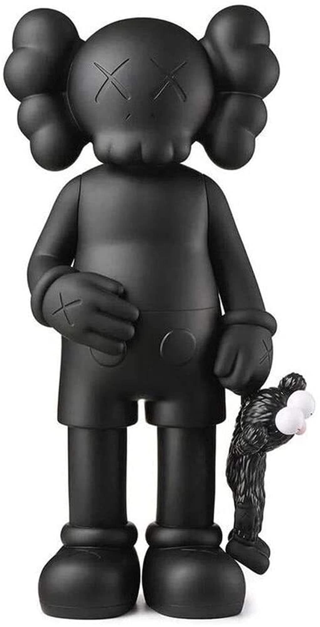 XINKONG KAWS BFF MOMA Black Version Original Fake Model Art Toys Action Figure Collectible for Valentine's Gift 28CM,Home Desktop Decorations