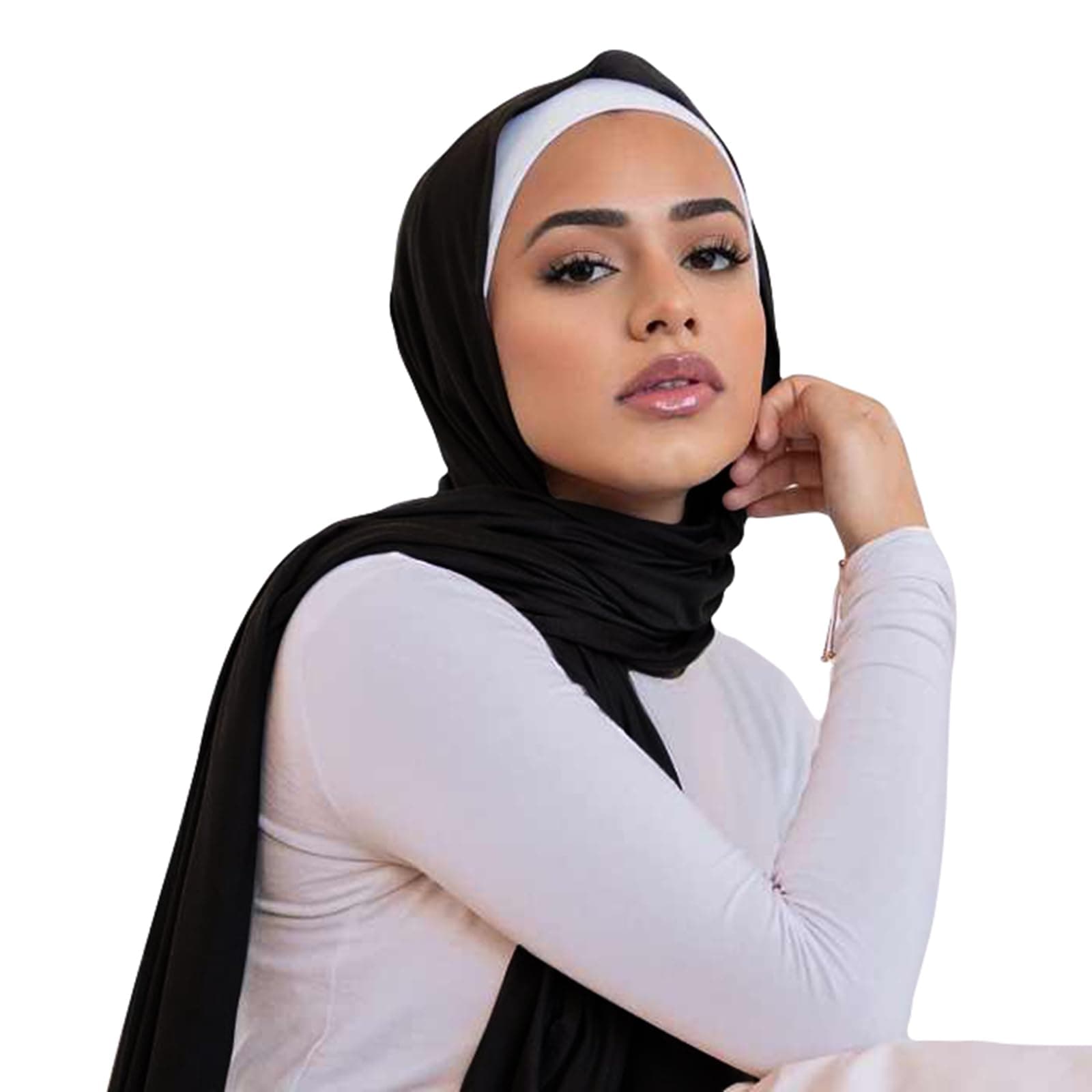 Hijab Scarf for Women Soft Cotton Muslim Jersey Hijab Head Wrap Scarves Fashion Long Scarf Shawls