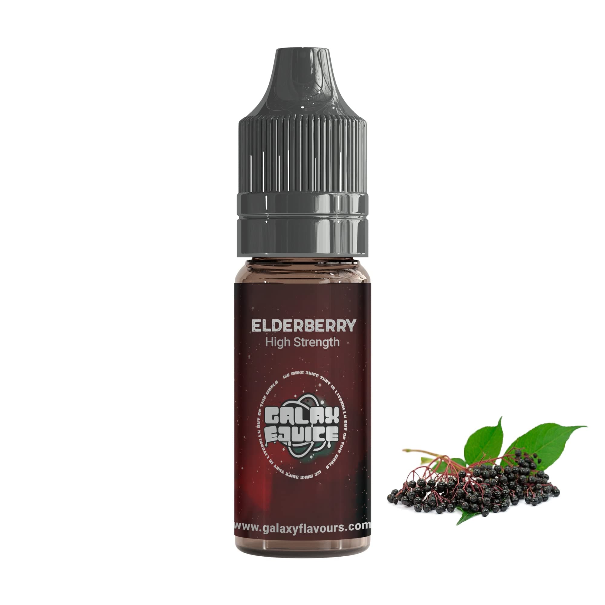 Elderberry Food Flavouring Drops 10ml - Premium Botanical Extract for Professional Wellness Beverages & Luxury Artisan Baking - High Strength Food Grade Concentrate by GALAXY FOOD FLAVOURS