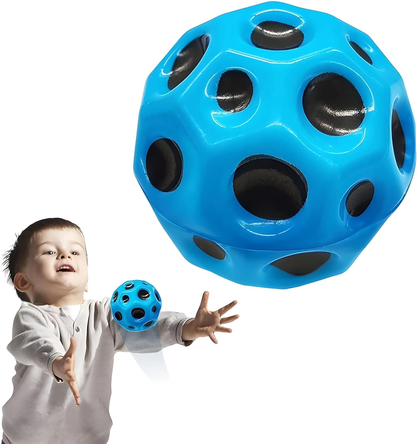 VR CreativesSuper High Bouncing Ball and Moon Ball for Kids and Adults, Improve Hand-Eye Coordination, Pack of 1