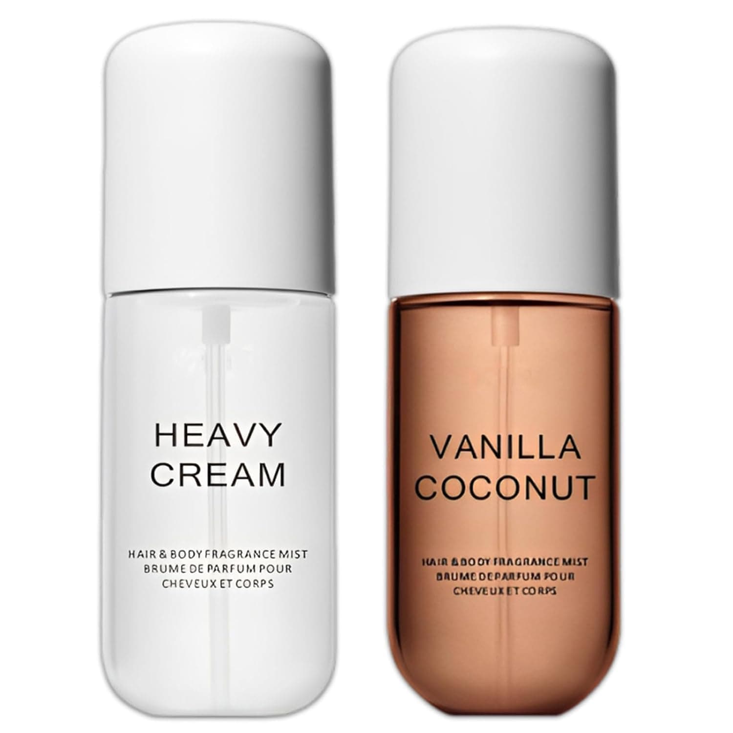 Heavy Cream Body & Hair Mist Perfume - Vanilla Coconut Fragrance for Women & Men, Long-Lasting Scent, 50ml (Mixed Pack)