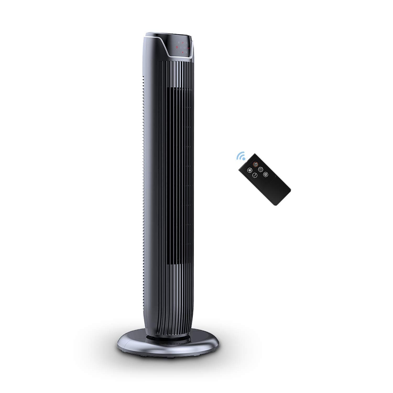 36-Inch Compact Black Tower Fan