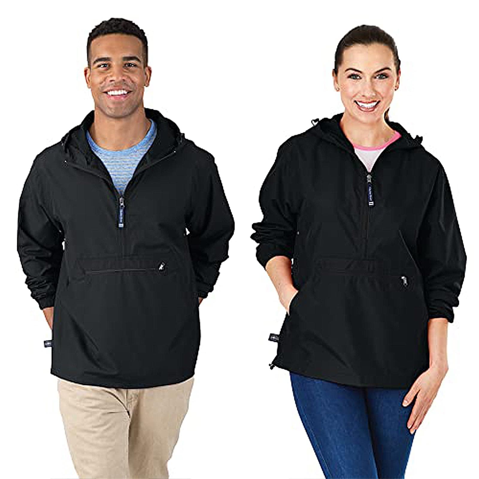 Unisex Color Blocked Pack-N-Go, Men's & Women's Pullover Anorak