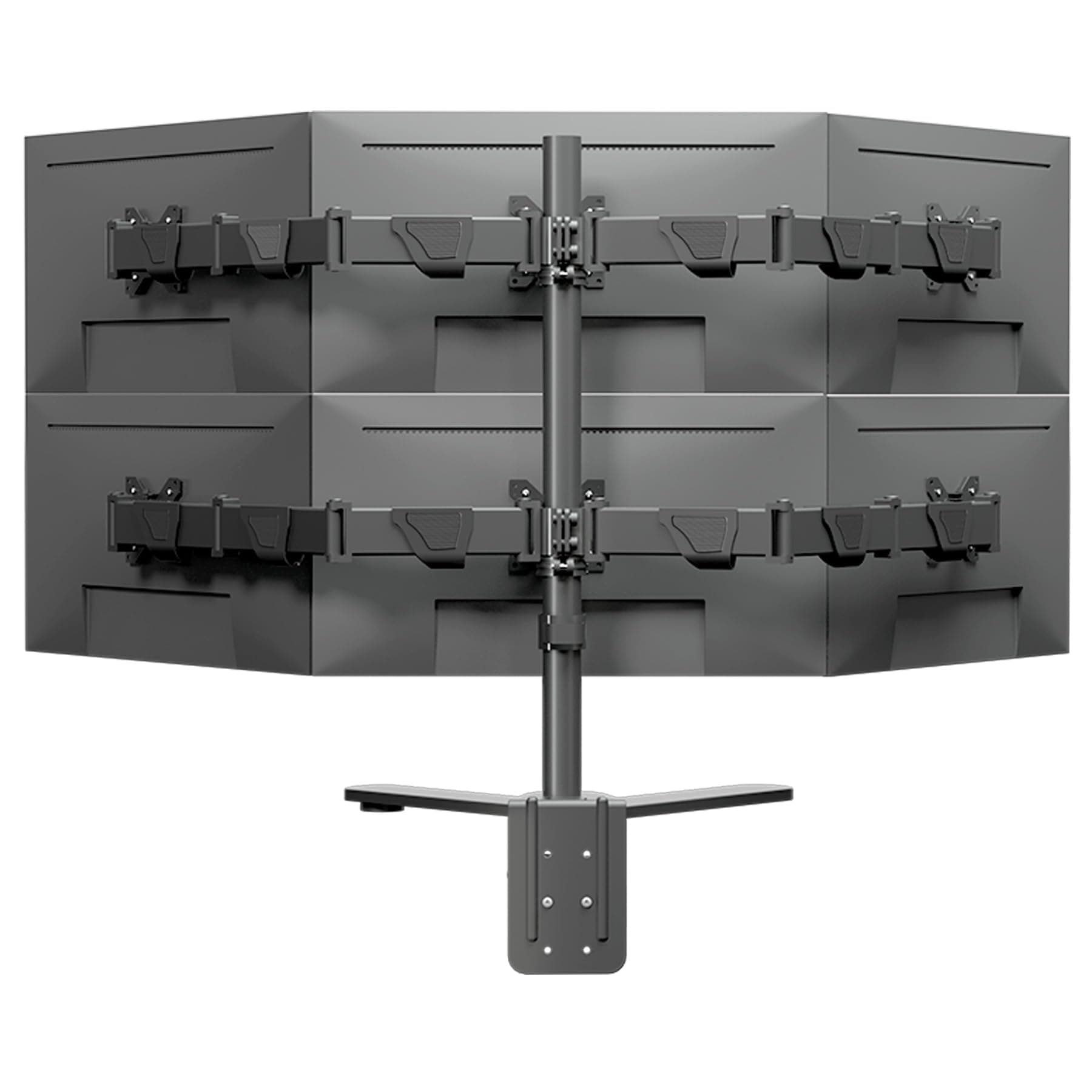 Monitor Arm, Fully Adjustable Six Monitor Stand, Fits 6 Screens up to 32 inches, 19.8 lbs Weight Capacity per Arm, Tabletop Mount, Black X35-6