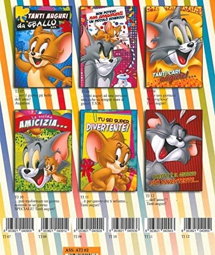 Marpimar Editions 027.040967 Pack of 12 Cards, Model Greetings Tom&Jerry,