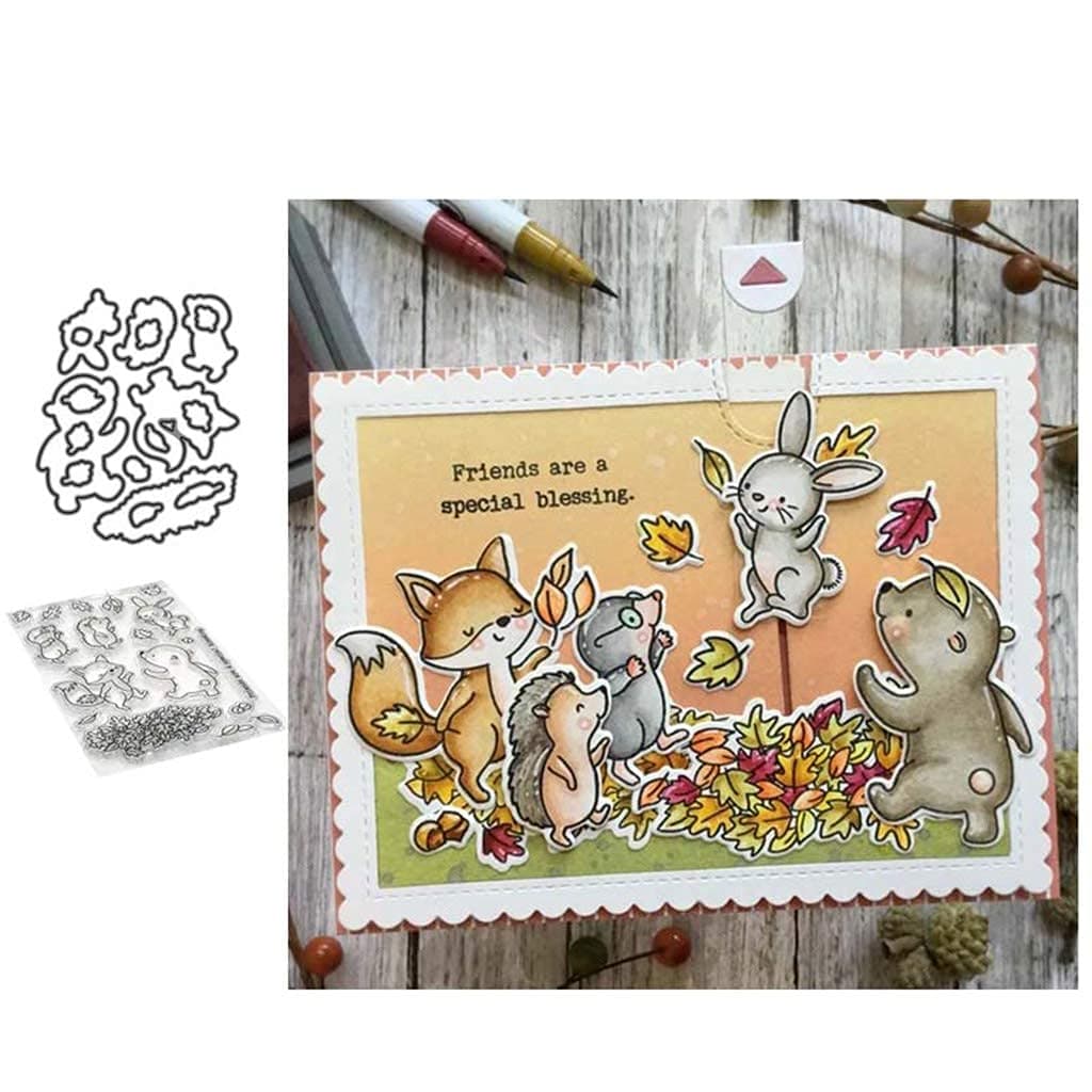 Animal Friends Silicone Clear Stamp and Die Sets