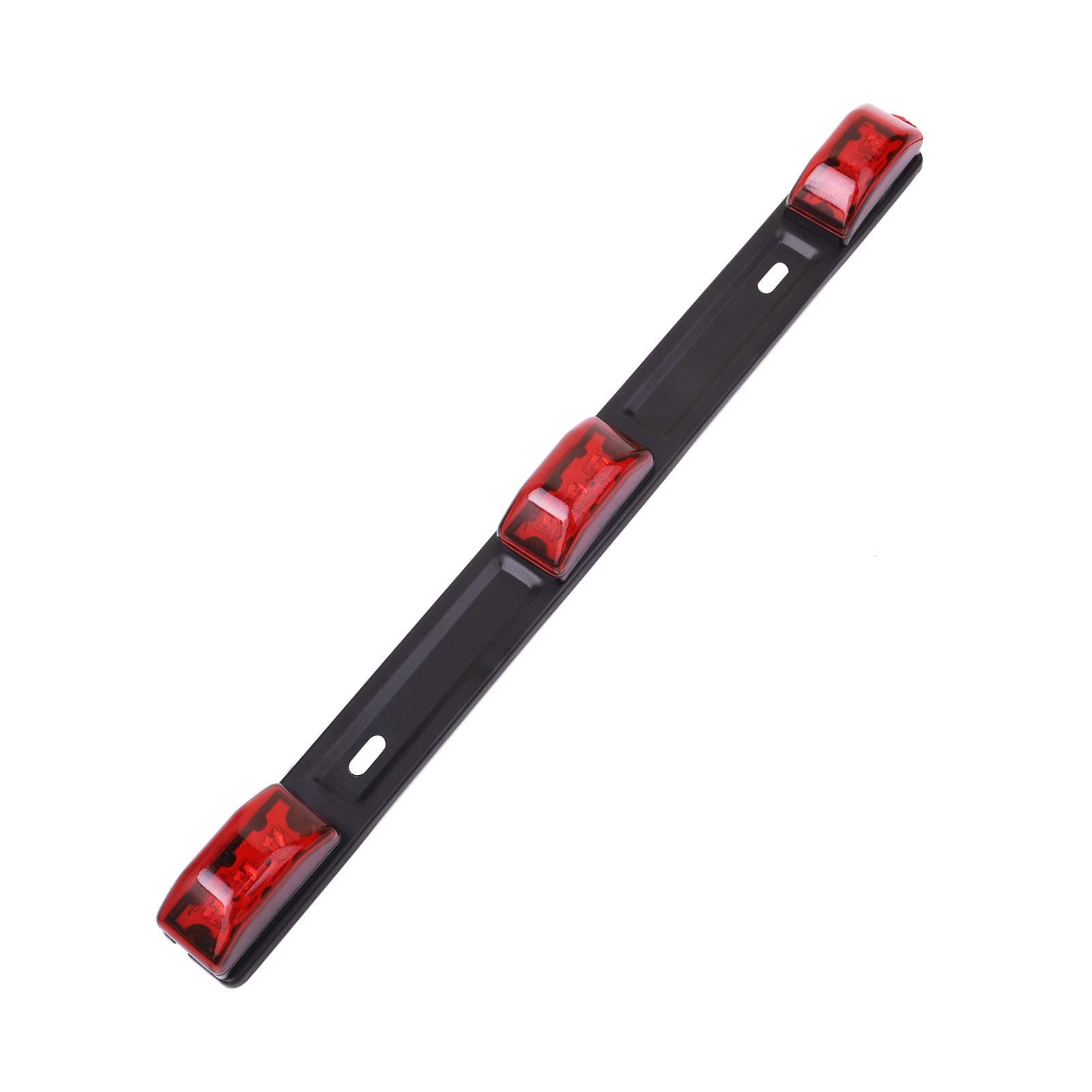 Red Trailer Light Bar 3 Light 9 LED Clearance ID Lightbar Strip for Trailer Truck Boat Identification Light