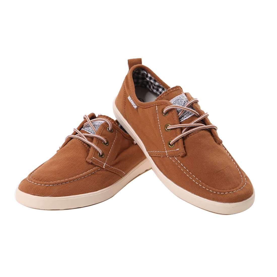 HuiLi (Warrior) Men Classic Fashion No Shoelaces Canvas Shoes Lazy Rubber Non-Slip Casual Sports Flat Low Heel Shoes