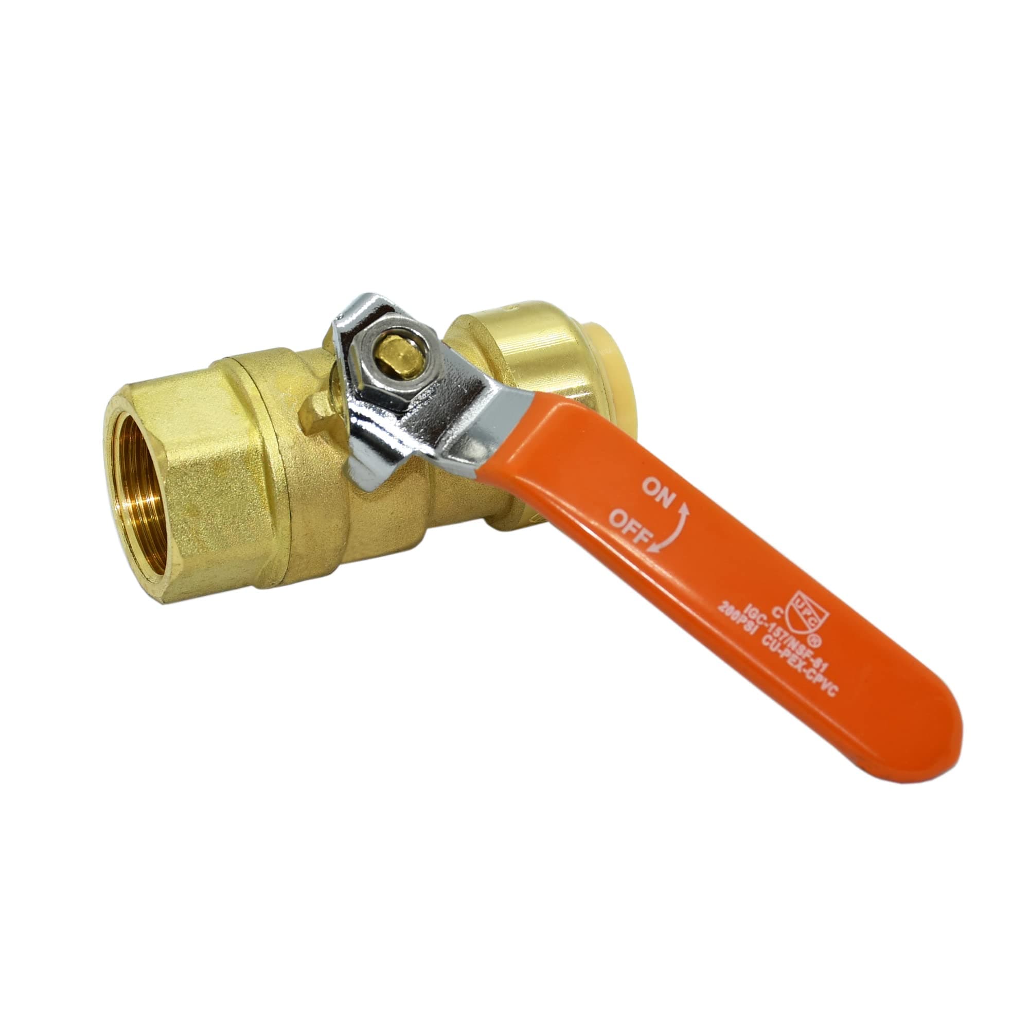 8 PCS 1/2" SHAR KBITE STYLE PUSH FIT X 1/2" FEMALE NPT BALL VALVE - LEAD FREE,LIFE TIME WARRANTY