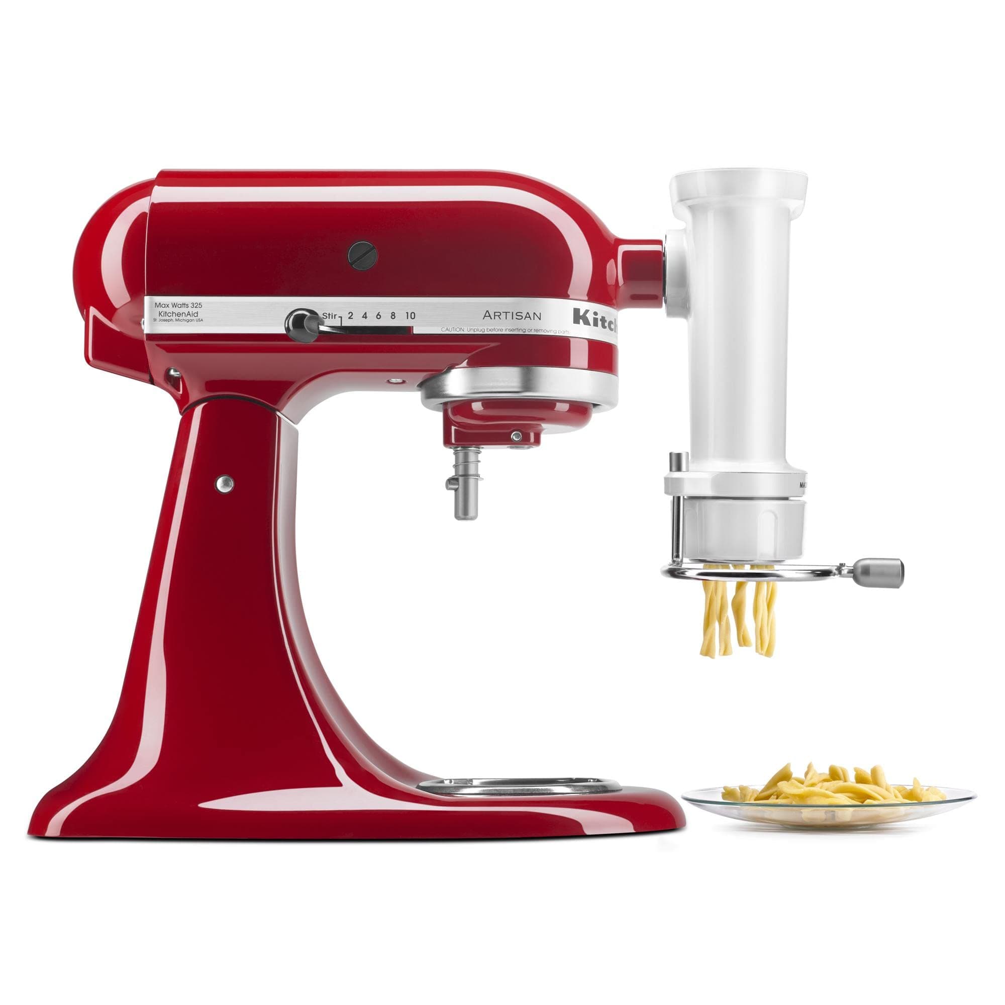 KitchenAid Ksmpexta Gourmet Pasta Press Attachment with 6 Interchangeable Pasta Plates, White