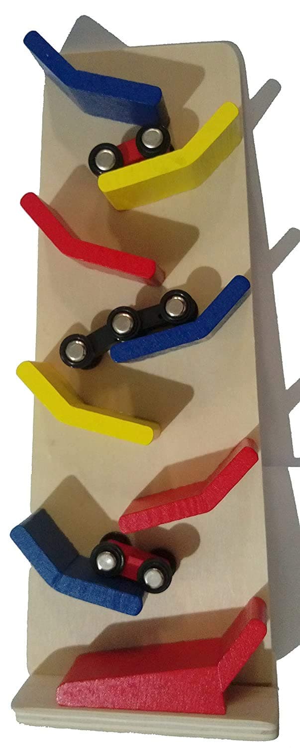NEOTEA Neoteric Wooden Slippery Cars Gravity Track Set. 12 X 4.5 INCHES