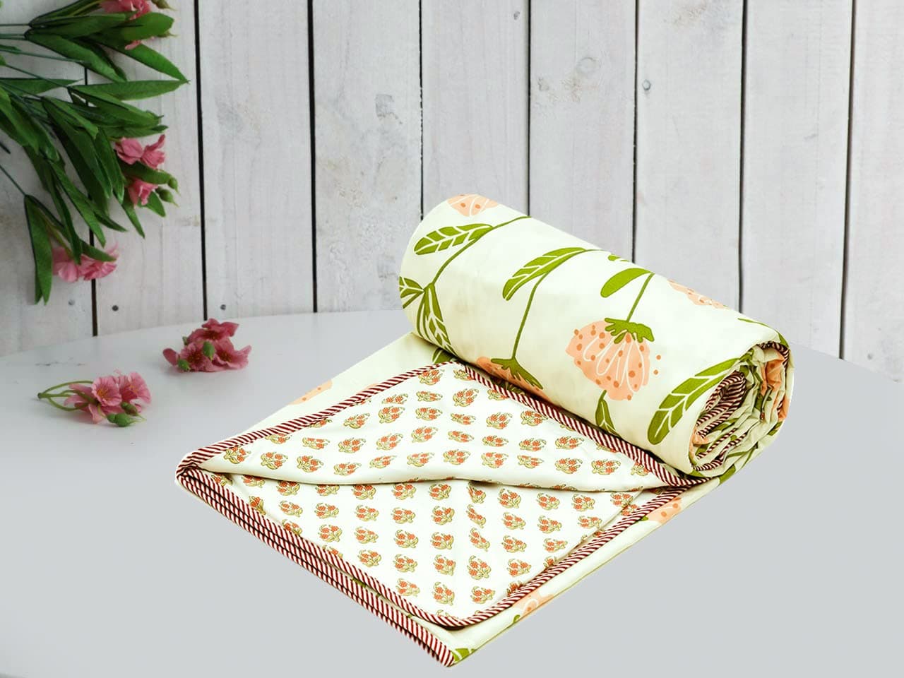 COZY FURNISH Super Soft Brushed Microfiber Cotton 2 Layer Breathable Double Dohar Lightweight Bed Dohar 84X96(Inches) 213X243(CM) Dohar Throws for Bed