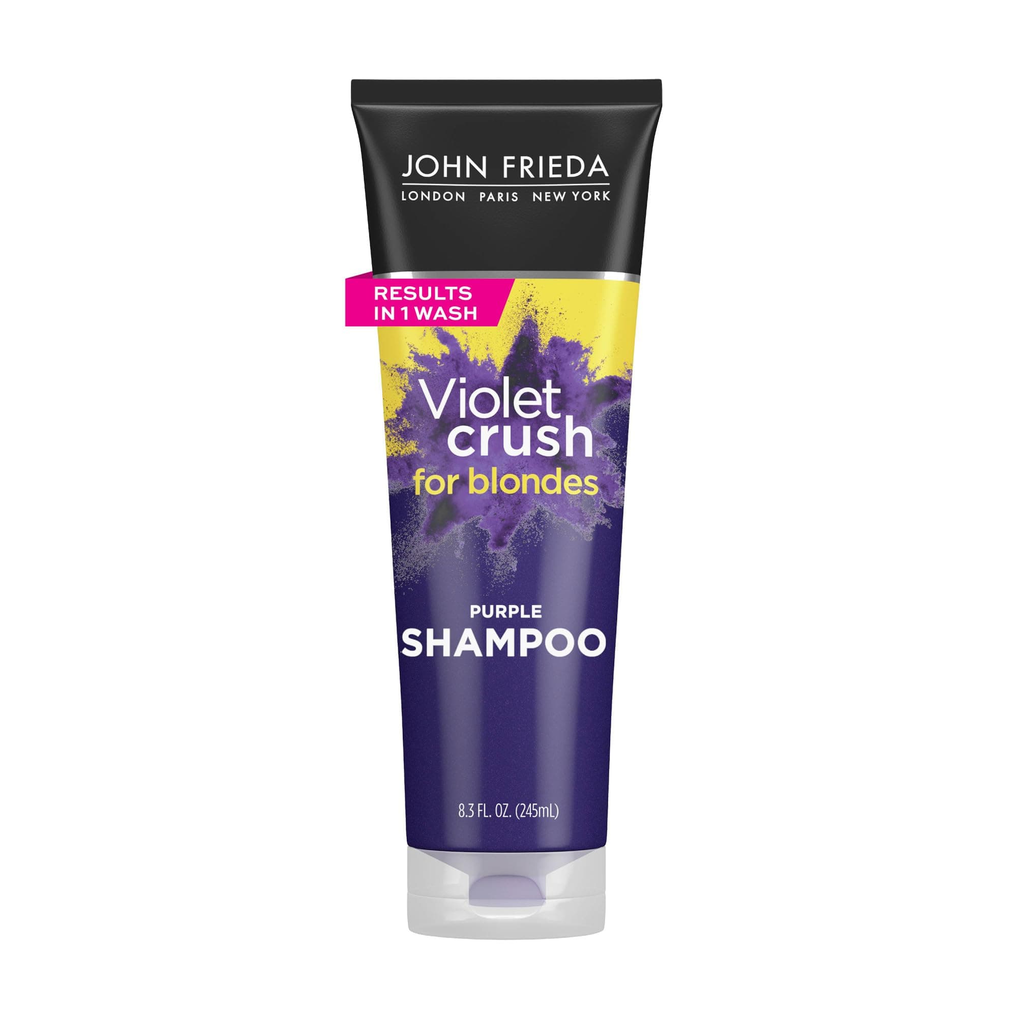 Violet Crush Purple Shampoo for Blonde Hair, Blonde Toner Neutralizes Brassy Yellow Tones for Bleached, Platinum, and Natural Blonde Hair, 8.3 Ounce