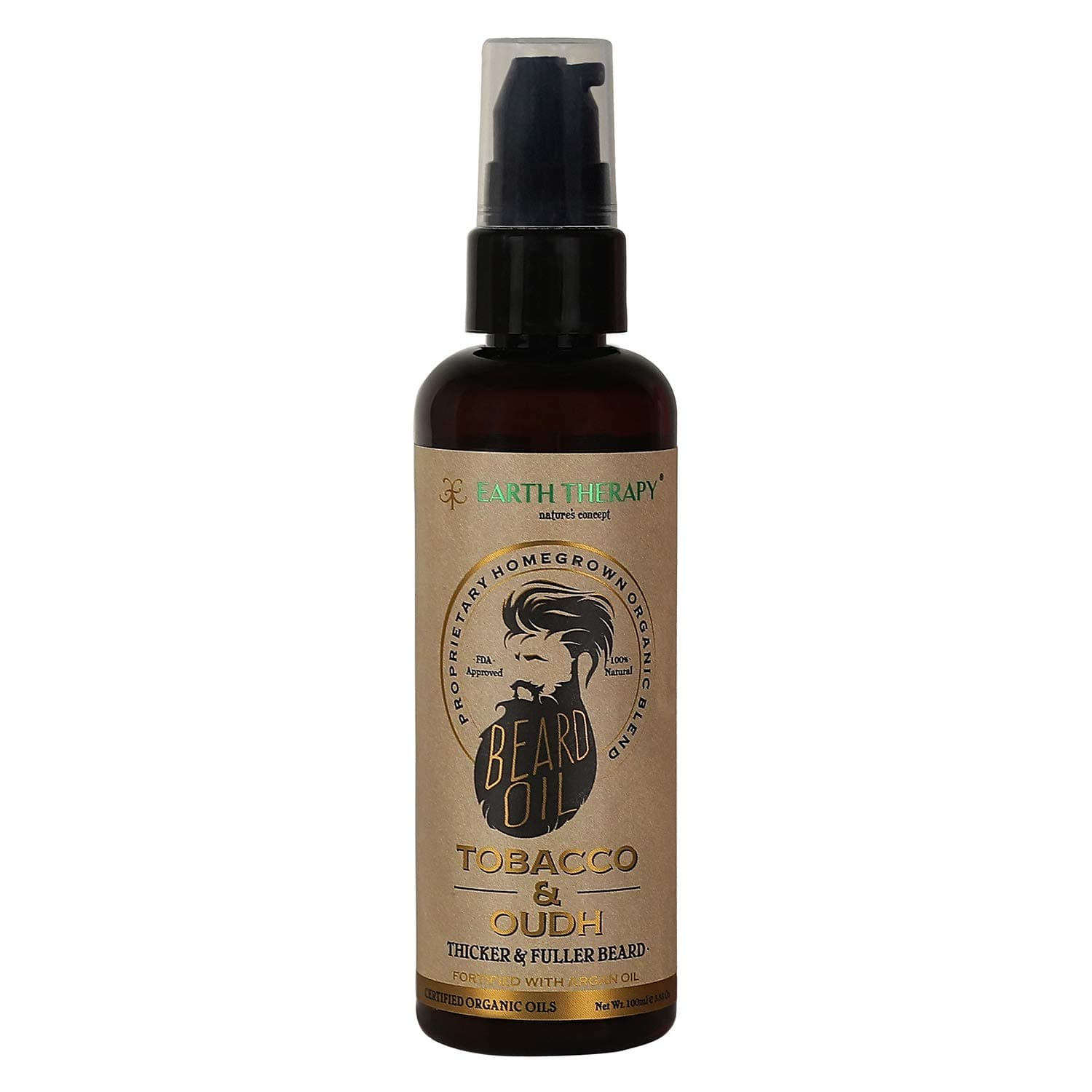 EARTH THERAPY natures concept Beard Oil for Beards and Moustache Nourishment, 100 ml