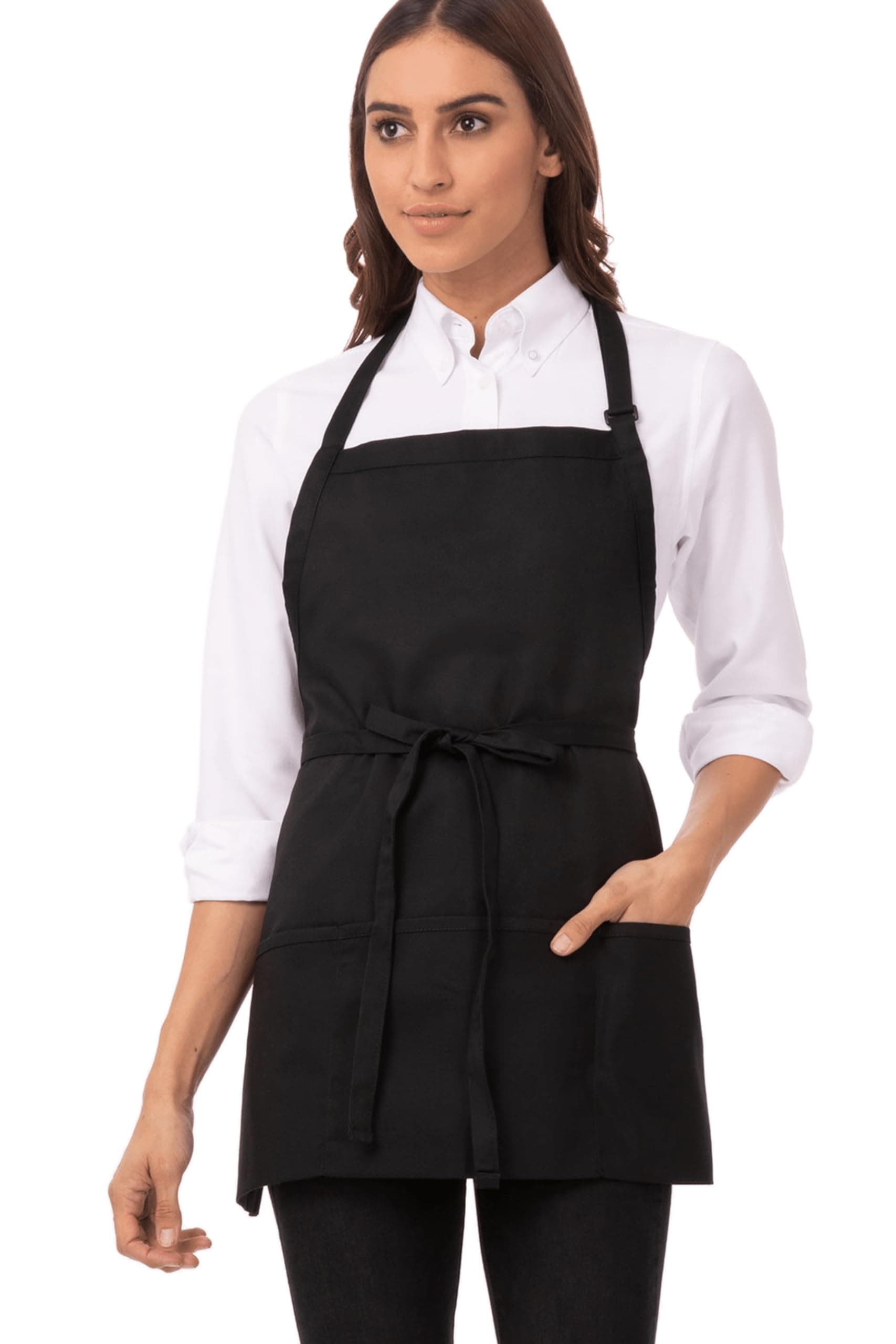 Three Pocket Apron, Black, One Size