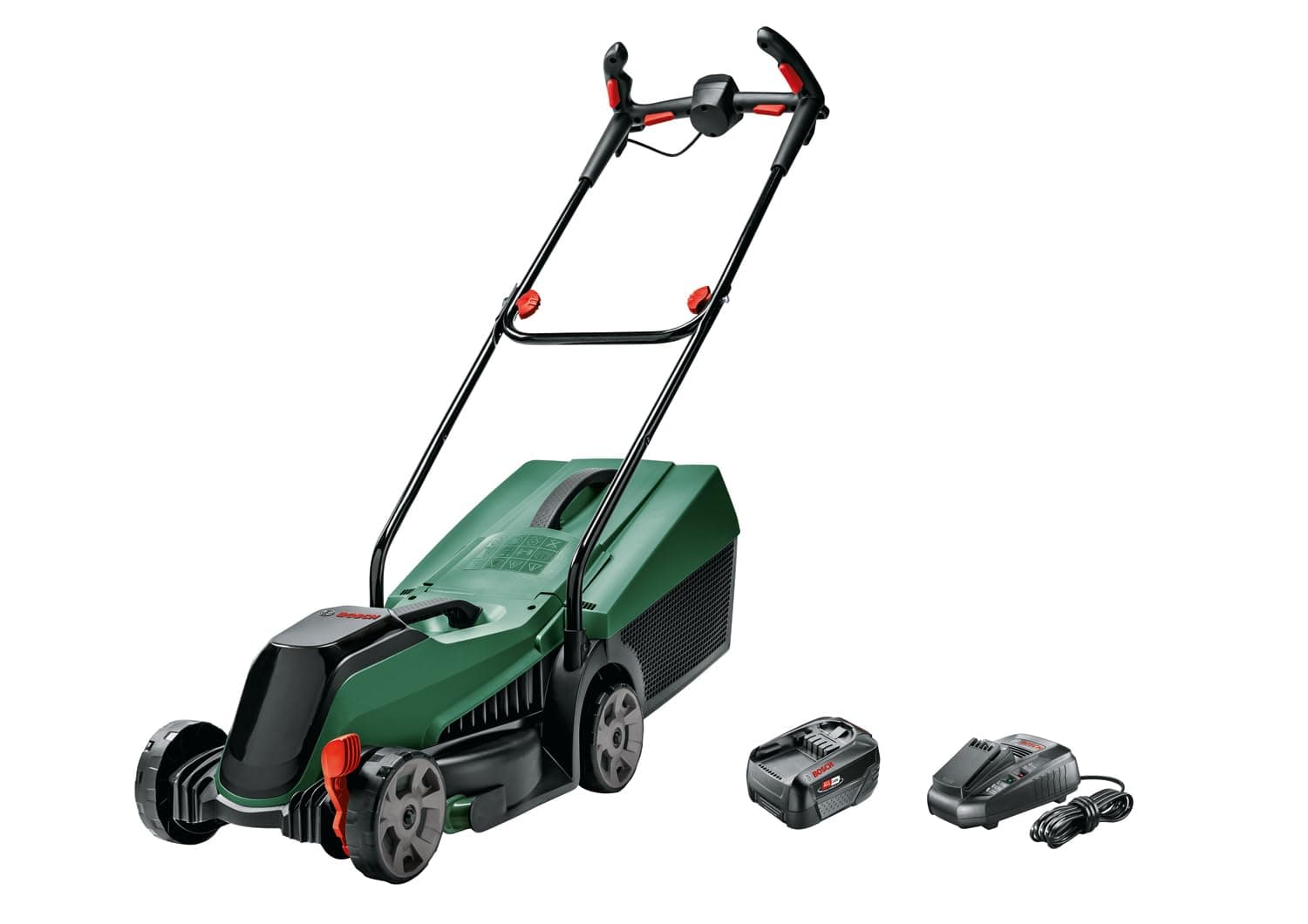 Cordless Lawnmower CityMower 18V-32 (18 Volt, 1x Battery 4 Ah, Brushless Motor, Cutting Width: 32 cm, Lawns up to 300 m², in Carton Packaging)