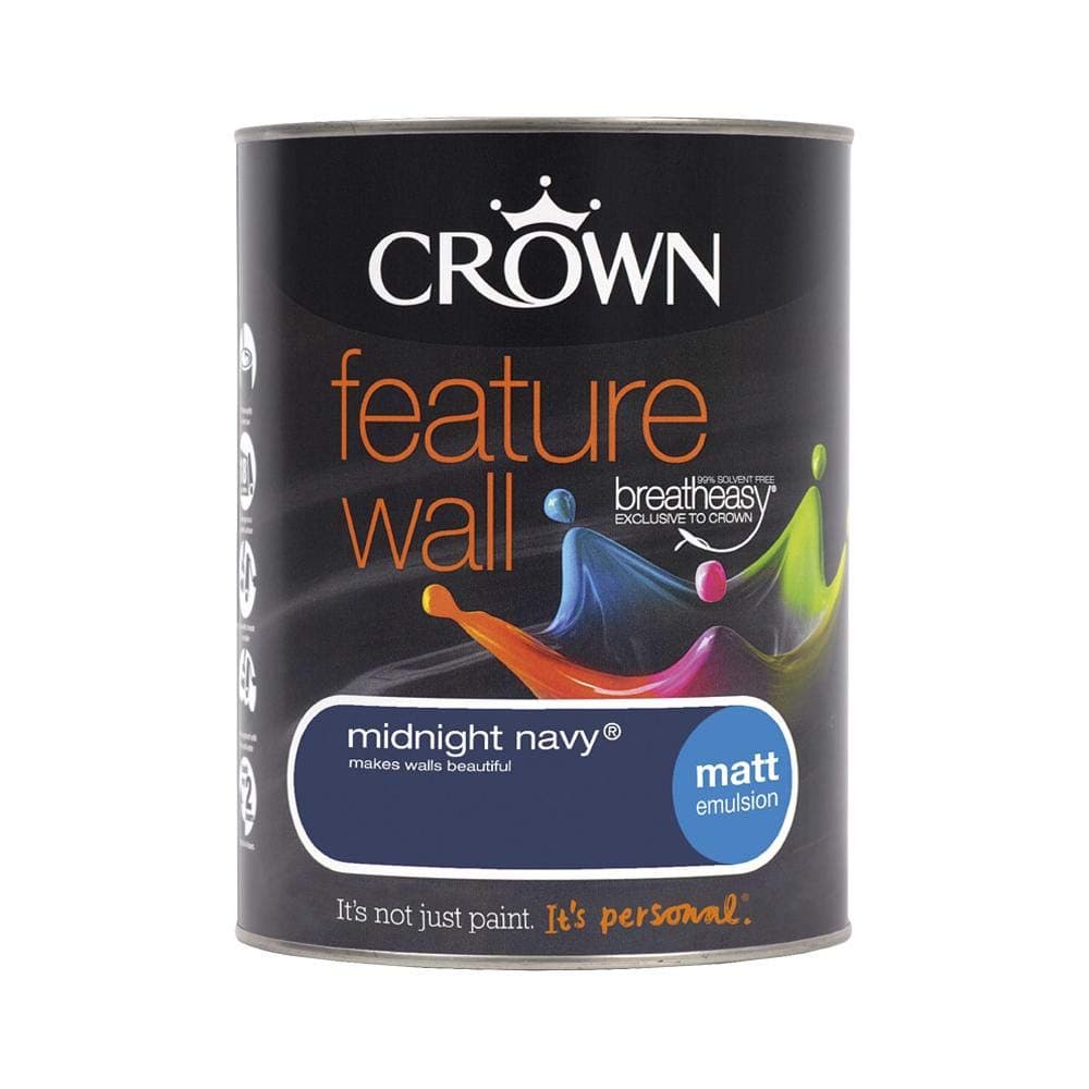 Crown Feature Wall Matt - Midnight Navy - 1.25L