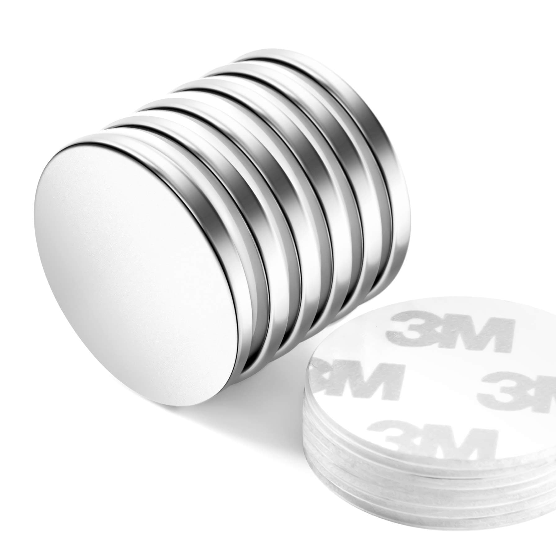 Rare Earth Magnets, Super Strong Magnet Heavy Duty for Craft, Neodymium Magnets with Adhesive Backing for Board, Thin Powerful Large and Industrial Magnets Stick for Cabinet, Refrigerator